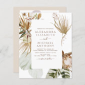 Papier Budget Pampas Grass Bohême Photo Boho Mariage (Devant / Derrière)