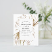 Papier Budget Pampas Grass Bohemian Boho Mariage (Debout devant)