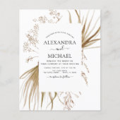 Papier Budget Pampas Grass Bohemian Boho Mariage (Devant)