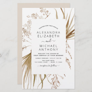 Papier Budget Pampas Grass Bohemian Boho Mariage