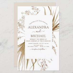 Papier Budget Pampas Grass Bohemian Boho Mariage
