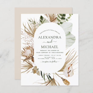 Papier Budget Pampas Grass Bohemian Eucalyptus Mariage