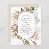 Papier Budget Pampas Grass Bohemian Eucalyptus Mariage (Devant / Derrière)