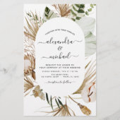 Papier Budget Pampas Grass Bohemian Eucalyptus Mariage (Devant)