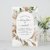 Papier Budget Pampas Grass Bohemian Eucalyptus Mariage (Debout devant)