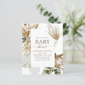 Papier Budget Pampas Grass Boho Baby shower tropical (Debout devant)