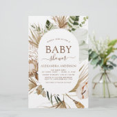 Papier Budget Pampas Grass Boho Baby shower tropical (Debout devant)
