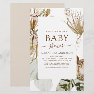 Papier Budget Pampas Grass Boho Baby shower tropical