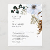 Papier Budget Pampas Grass Elegant Boho Mariage Floral (Devant)