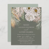 Papier Budget Pampas Grass & Floral Sage Mariage vert (Devant / Derrière)