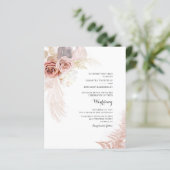 Papier Budget Pampas Grass Floral Terracotta Tan Mariage (Debout devant)