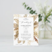 Papier Budget Pampas Grass & Gold Boho Mariage (Debout devant)