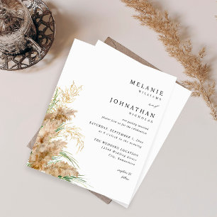 Papier Budget Pampas Grass & Gold Mariage 2