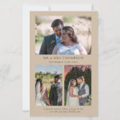 Papier BUDGET Pampas Grass Mariage 3 Photo Merci (Dos)