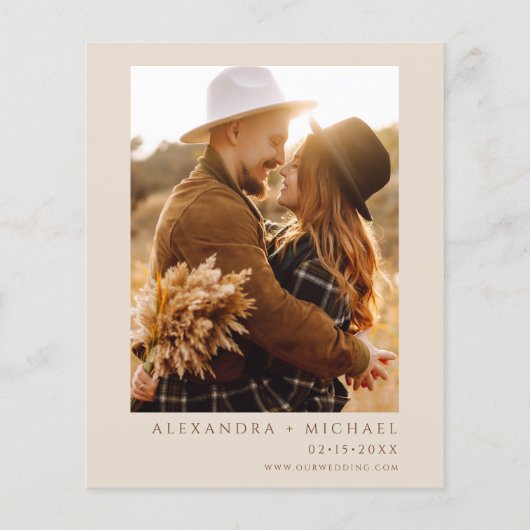 Papier Budget Pampas Grass Photo Bohemian Boho Mariage (Dos)