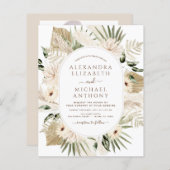 Papier Budget Pampas Grass Photo Boho Mariage (Devant / Derrière)