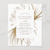 Papier Budget Pampas Grass Photo Boho Mariage (Devant)