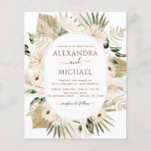 Papier Budget Pampas Grass Photo Boho Mariage (Devant)