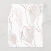Papier Budget Pampas Grass Tan nuptiale Douche Invitation (Dos)