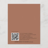 Papier Budget Pampas Grass Terracotta QR Wedding Invitati (Dos)