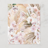 Papier budget pampas herbe faire-part de mariage rustique (Dos)