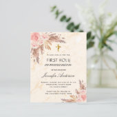 Papier Budget pampas herbe rose blush première communion (Debout devant)