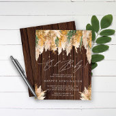 Papier Budget Pampas Invitation Baby shower en bois de la