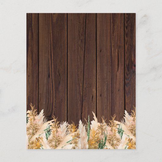 Papier BUDGET Pampas Mariage Luminaires en bois laiteux (Dos)