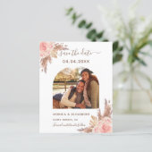 Papier Budget pampas photo qr code mariage Enregistrer la (Debout devant)