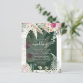 Papier BUDGET Pampas Rose Floral Mariage (Debout devant)