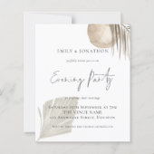 Papier Budget Pampas Script Mariage Soirée Invitation de (Devant)