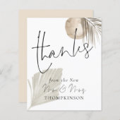 Papier Budget Pampas Script Nouveau M. Mme la Mariage Mer (Devant / Derrière)