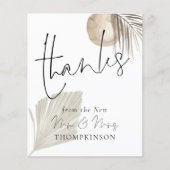 Papier Budget Pampas Script Nouveau M. Mme la Mariage Mer (Devant)