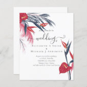 Papier BUDGET Pampas Tropical Grass Marine Berry Mariage (Devant / Derrière)