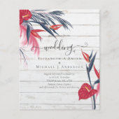 Papier BUDGET Pampas Tropical Grass Marine Berry Mariage (Devant)