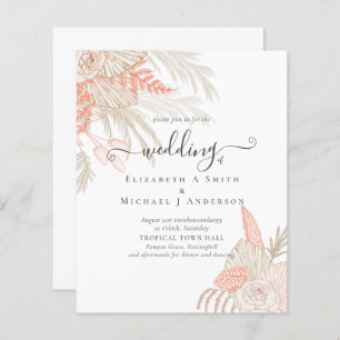 Papier BUDGET Pampas Tropical Grass Terracotta Mariage