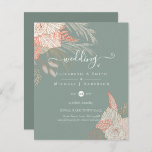 Papier BUDGET Pampas Tropical Grass Terracotta Mariage