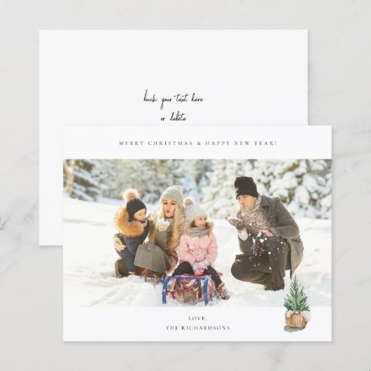 Papier Budget Panoramique Chic H Photo - Arbre d'hiver (Devant / Derrière)