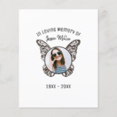 Papier Budget Papillon ailes Photo Memorial Invitation (Devant)