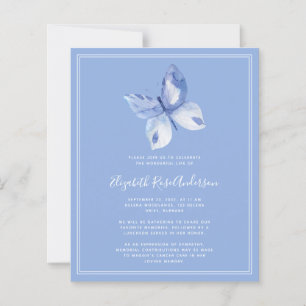 Papier BUDGET Papillon Célébration de la vie Invitation