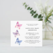 Papier BUDGET Papillon Célébration de la vie Invitation (Debout devant)