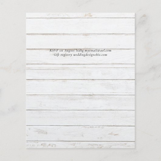 Papier BUDGET Paradis tropical Plage Mariage Florales (Dos)