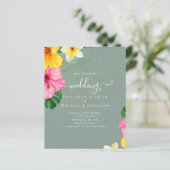 Papier BUDGET Paradis tropical Plage Mariage Florales (Debout devant)