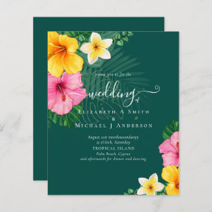 Papier BUDGET Paradis tropical Plage Mariage Florales
