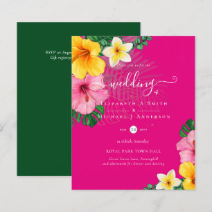 Papier BUDGET Paradis tropical Plage Mariage Florales