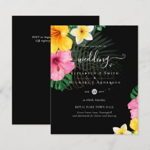 Papier BUDGET Paradis tropical Plage Mariage Florales