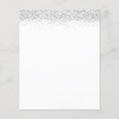 Papier Budget Parties scintillant Argent 21e Anniversaire (Dos)