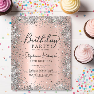 Papier Budget Parties scintillant Argent 60e anniversaire