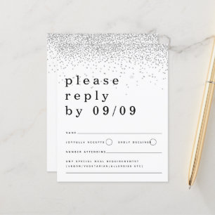 Papier Budget Parties scintillant argent Confetti Mariage