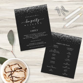 Papier Budget Parties scintillant argent Hen week-end Iti